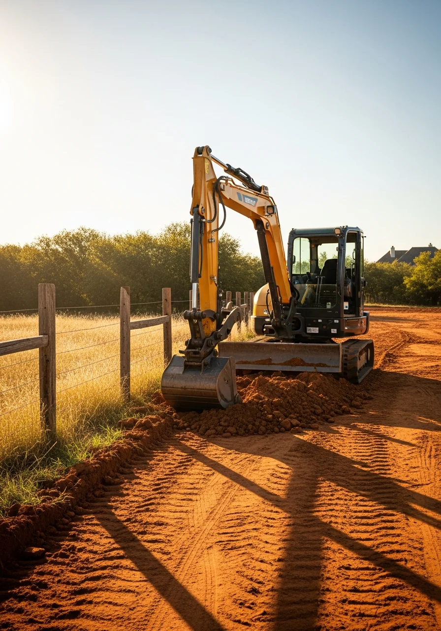 Service professional with equipment at a Fort Worth property entrance.