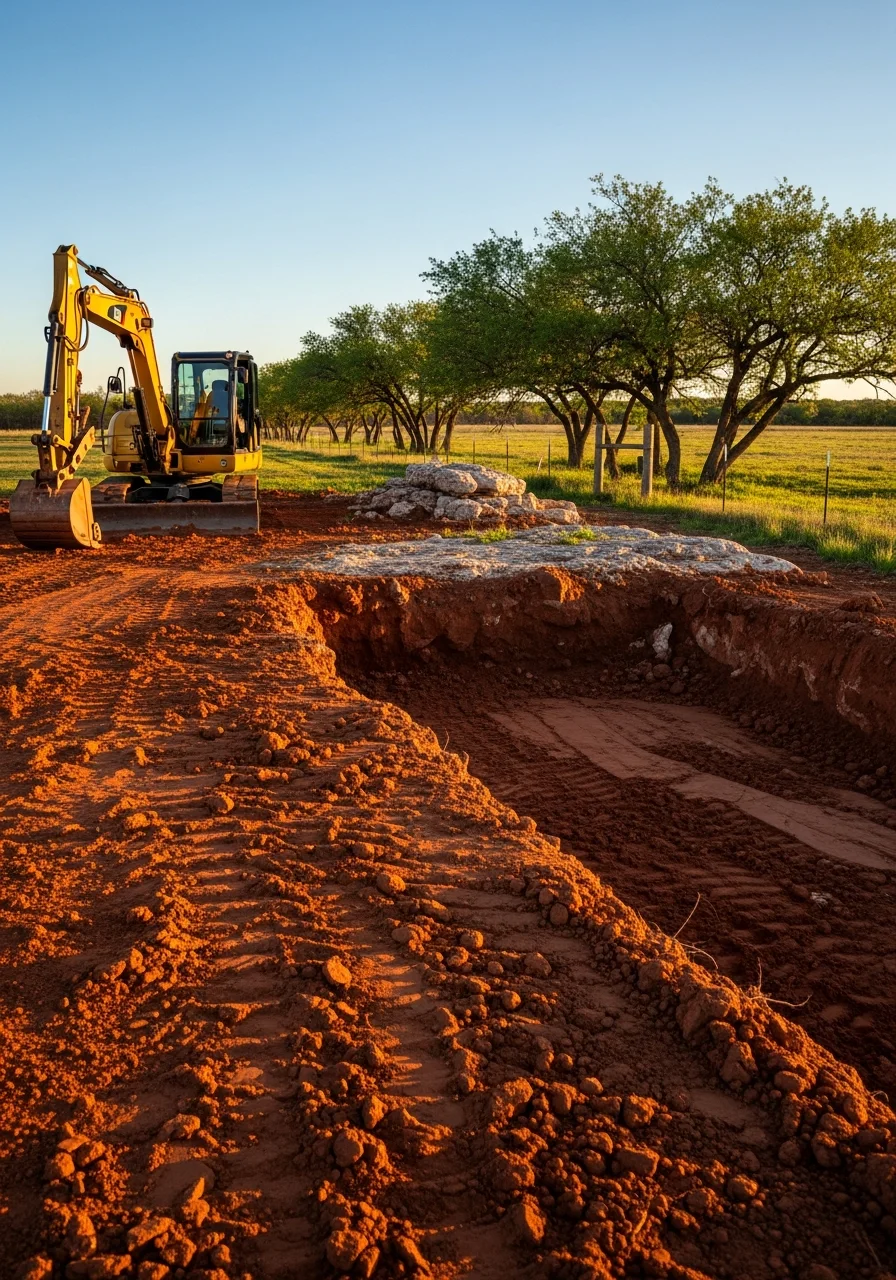 Technician at a Wise County property with typical county landscape in the background.
